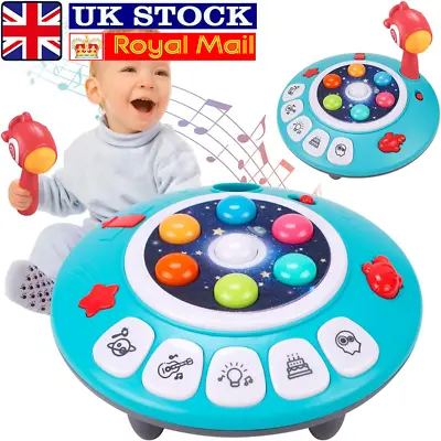 Musical Toys Baby Light Up UFO Toy Early Learning Educational Birthday Gifts • £14.89