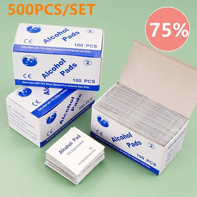 Alcohol Prep Pads Swabs Wipes 5 Box 100 Counts Isopropyl Wipes For Home Cleanser • $25.99