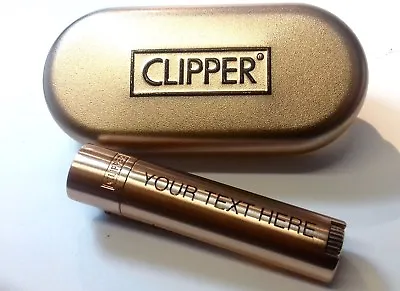 £0.99 • Buy CLIPPER Engraved ROSE GOLD Personalised Metal Lighter Birthday Valentines Gift 