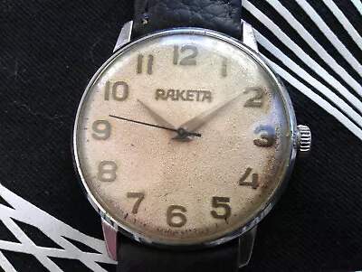 Rare Vintage USSR Raketa 2609.HA 19 Jewels Mechanical Men's Russian Wristwatch • $22