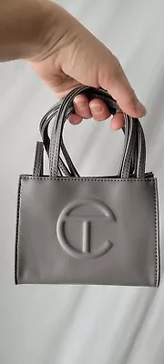 Telfar Gray Small Shopping Bag Handbag Purse Crossbody Vegan Leather • $105