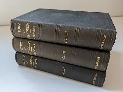  HISTORY OF METHODISM 3 Vol. Set -- Abel Stevens -- Nice Condition! • $49.95