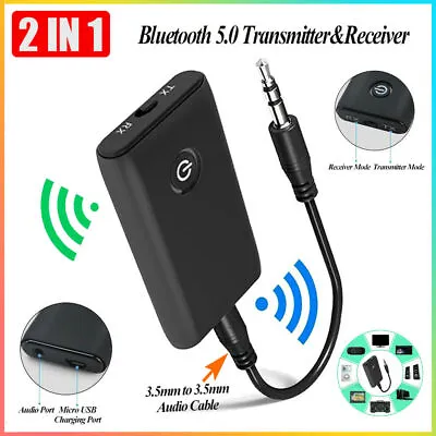 Wireless Bluetooth 5.0 Transmitter Receiver Adapter For TV PC Headphones Speaker • $10.71