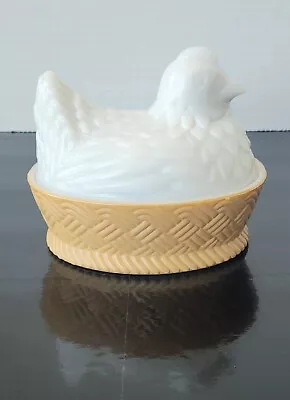 Vintage Avon Milk Glass Hen On A Nest Covered Dish • $14.49