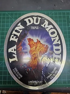 Unibroue LA FIN DU MONDE  18X14   Metal Beer Sign Man Cave 🔥  Tin Tacker • $30