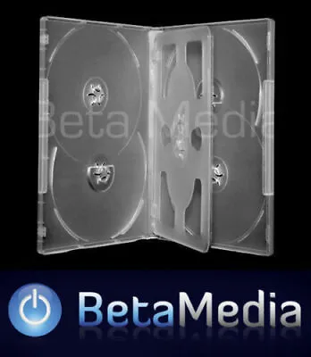 100 X Clear 14mm ** HOLDS 6 Discs ** Quality CD / DVD Cover Cases • $139.95