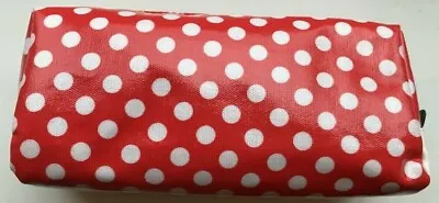 £6.99 • Buy Red And White Polka Dot Pencil / Makeup Case - 18cm Long 