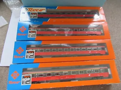 Roco 4 Passenger Car Set Of ÖBB -Eurofima # 44665 4466044647  HO  DC • $79.99