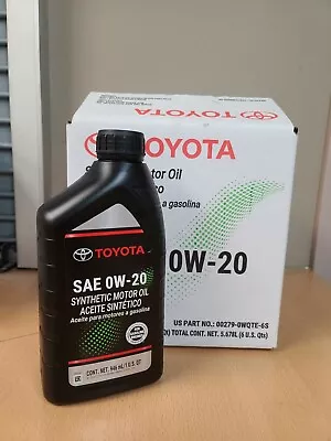 🔥 Genuine Toyota Lexus 0W20 Motor Oil 6 Quarts 🔥 • $46.99