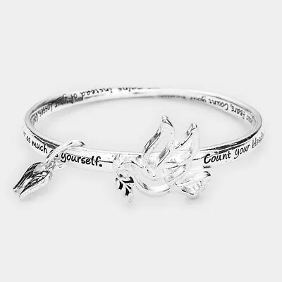 Count Your Blessings Bracelet Mobius Inspiration Religious Jewelry Faith Wings • $12.99