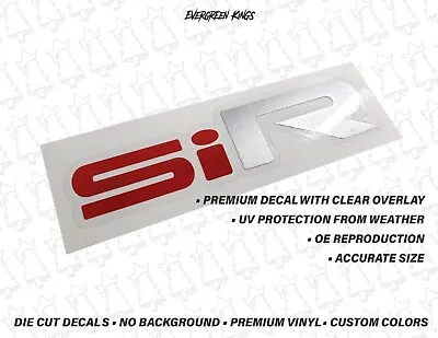 SiR JDM Rear Hatch Trunk Emblem Badge Premium Clear Decal For CRX CIVIC EF8 EF9 • $13.75