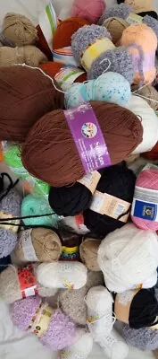 10 ODD BALLS Wool / Yarn  Mixed AranChunkyFancyCords Etc Clearance Lot Sale • £12.99