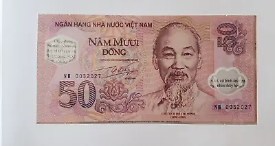 Vietnam Commemorative 50 Dong Banknote 2001 UNC Perfect! • $55