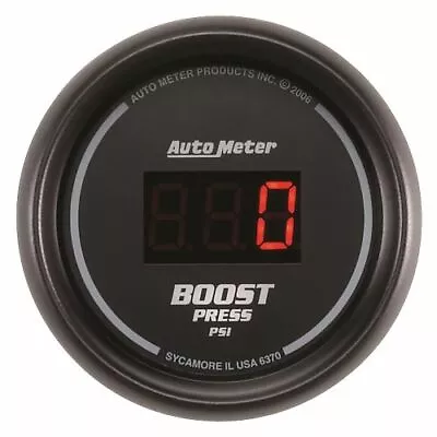 Auto Meter 6370 Gauge Boost 2 1/16In. 60Psi Digital Black Dial W/Red Led NEW • $210.14