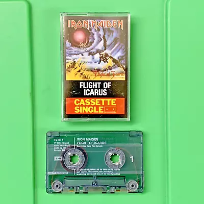 IRON MAIDEN - FLIGHT Of ICARUS - CASSETTE SINGLE 1983 EMI  UK IMPORT  Vtg Rock • $45