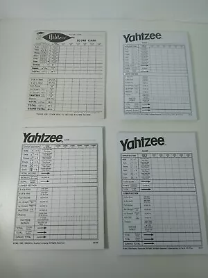 Lot Of 4 Yahtzee Game Scoring Pads (From 1956 1996 2004) Used But Mostly Full • $14