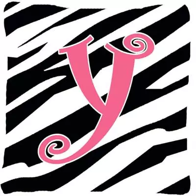 Carolines Treasures CJ1037-YPW1414 14 X 14 In. Monogram Initial Y Zebra Strip... • $33.27