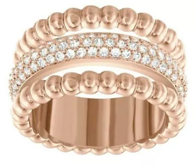 $139.99 • Buy Swarovski Crystal | Click Ring Cry/ros 60 ✪new✪ 5139651 Rare Retired Rose Gold 9