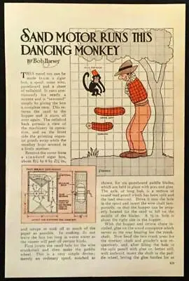 Sand Toy Organ Grinder & Monkey 1930 HowTo Build PLANS • $8.99