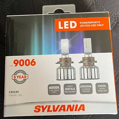 Sylvania Powersports LED White 6K 9006 Two Bulbs Head Light Low Beam Stock Lamp • $45