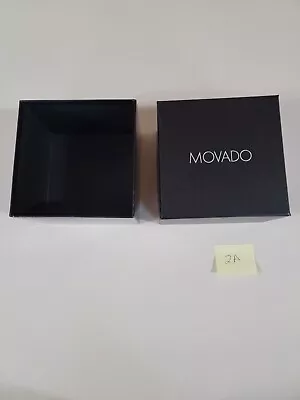 Movado Watch Display Box Empty 5 X5 X3.5' Black • $10