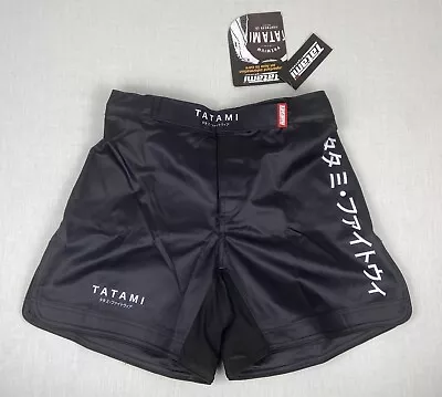 Tatami Katakana Drawstring Grappling Shorts Black Mens Size Medium New With Tags • $59.99