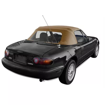 Mazda Miata 1990-05 Convertible Soft Top Plastic Window & Rain Rail Lt. Tan • $278.10