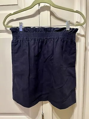 J. Crew Size 4 Mercantile Sidewalk City Skirt Navy Blue Pull On W/ Pockets • $4