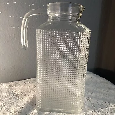 Vintage Orange Juice Textured Glass Pitcher • $14.70