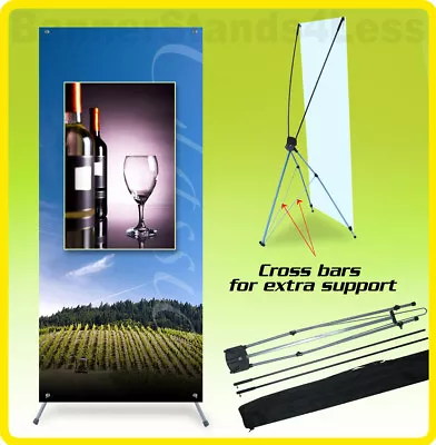 CUSTOM 31x71 Tripod X Banner Stand Trade Show Sign Display With Banner Printing  • $64.95