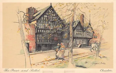 Bear & Billet Chester Artist Postcard Marjorie C Bates Date July 1933 To Reverse • £5.89