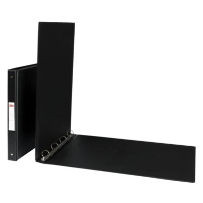 A3 Landscape Ring Binder PVC 4 Ring 25 Mm Black Office Depot Set Of 2 • £17.99