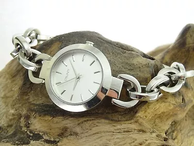 £25 • Buy DKNY Stanhope Ladies 28mm Designer Chain Link Bracelet Watch NY-2133
