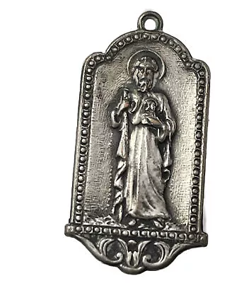 Vintage Catholic St Jude Thaddeus  Silver  Tone Religious Medal • $9.99