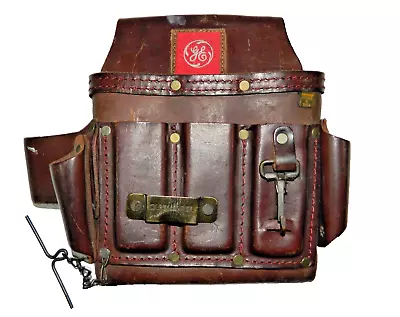 ELECTRICIANS GE Leather Tool Pouch & KLEIN TOOLS Belt • $25