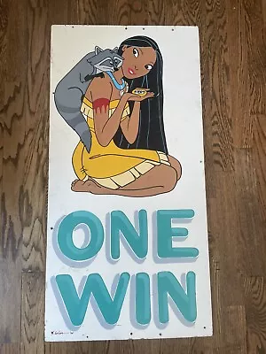 Vintage Carnival Sign Boardwalk Pocahontas Sign 1995 Hand Painted 24”x 48”￼ • $90