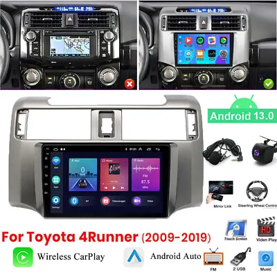 9  Android 13 Car Stereo Radio Gps 2gb+32gb Carplay For Toyota 4runner 2009-2019 • $153