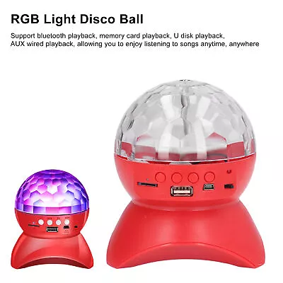 Disco Ball Rotating Light USB Charge Portable Colorful Mini Speaker Disco Ball • £18.28