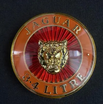 Jaguar 3.4 Litre Bonnet Hood Trunk Motor Car Badge Emblem Insignia • £65