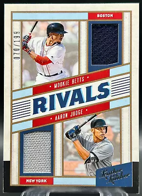 2019 Panini L&L Rivals Mookie Betts Aaron Judge 70/199 NM+ Dual Jersey Patch • $24.99