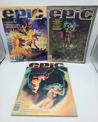 Marvel Epic Illustrated Magazine Lot Of 3 Vintage 1981/82/83 • $39