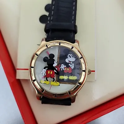 Rare Mickey Mouse Reflection In Mirror Disney Watch B11 • $50.99