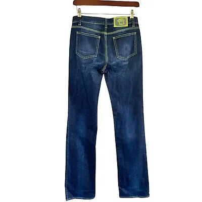 Vintage Versace Sport Blue Jeans Waist 28 Leg 34 Size 27 Y2k 90s 2000 • $37.90