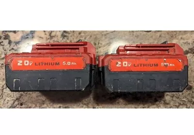 Two Aftermarket 5Ah PORTER CABLE 20 V Lithium-Ion Battery 20V Max PCC685L 681 • $27