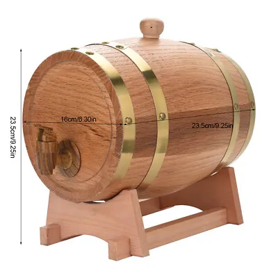 1.5  3  5 ，10 Liters Vintage Wood Oak Timber Wine Barrel For Beer Whiskey Rum • $34.42