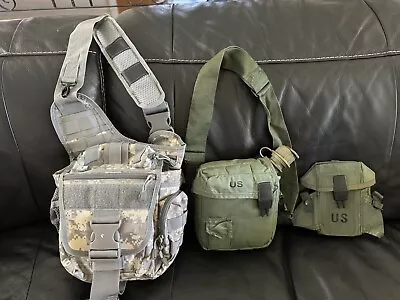 Military  Kids Bag Camo Backpack  With Canteen And Small  Case • $30