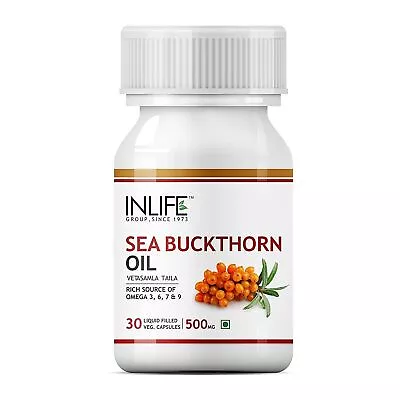 INLIFE Sea Buckthorn Seed Oil (500mg) Omega 3679-30 Vegan Capsules • $40.51