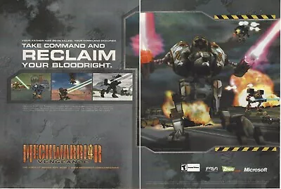 MechWarrior 4: Vengeance Print Ad/Poster Art PC Big Box (B) • $14.99