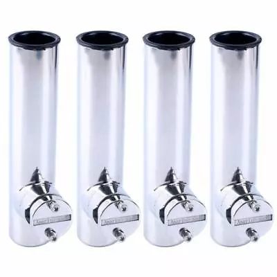 4Pack Stainless Steel Clamp On Fishing Rod Holder For Rail 7/8  -1  Lower Clamp • $64.99