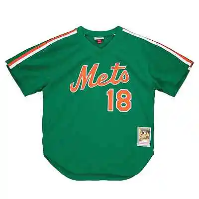 Mitchell & Ness Green MLB New York Mets Darryl Strawberry 1988 Pullover Jersey • $79.95